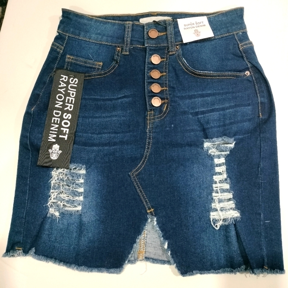 Short Women's Bamboo Skirt Size S, M, L, XL - Picture 2 of 5
